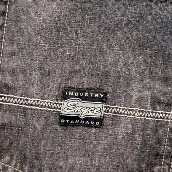 Y2K Baggy Embroidered Enyce Black Stonewashed Denim Jeans - Size 32x32 - Picture 3 of 5